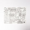 Singapore Map - Silicon Colouring Placemat