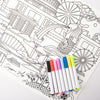 Singapore Map - Silicon Colouring Placemat
