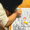 Singapore Map - Silicon Colouring Placemat
