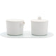 S&B MilkCan & SugarCan & Platter Set PlainWhite