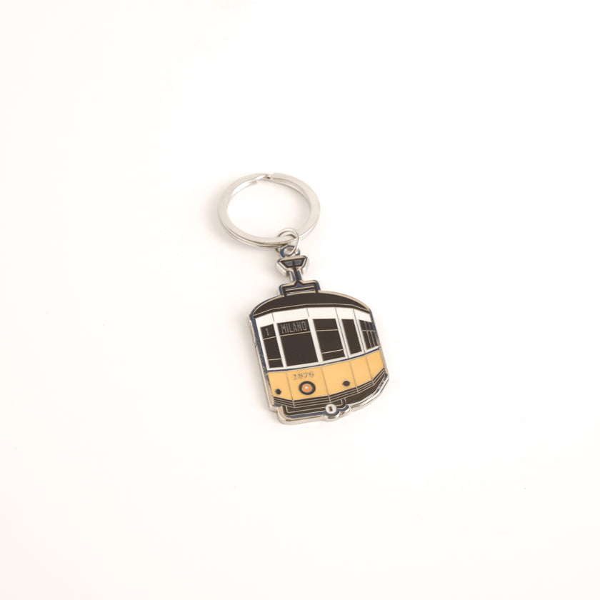 Ciondolo smaltato del tram di Milano