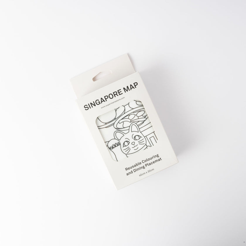 Mappa di Singapore - Tovaglietta da colorare in silicone