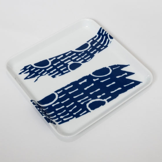 Journey- 21cm Square Tray (Blue)