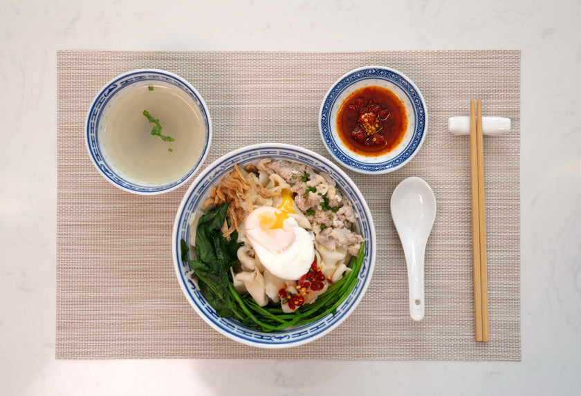 Otters Rice Grain Porcelain - Noodle Bowl (Set of 2)